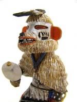 Hopi Carved 7  Bear Powerful Leader Kachina Doll Keith Torres