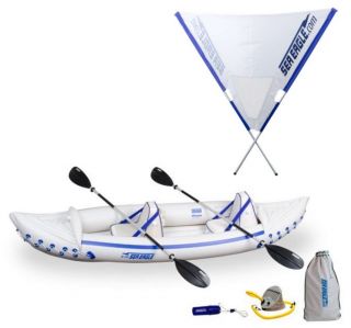 330 Pro 2 Person Inflatable Kayak Canoe Quiksail 45° Boat Sail