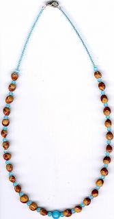 Mens Womens Ghost Bead Cedar Bead Necklace 18 Native American Jewelry