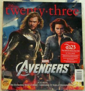 DISNEY Twenty Three 23 SUMMER 2012 Marvel AVENGERS Thor & Black Widow