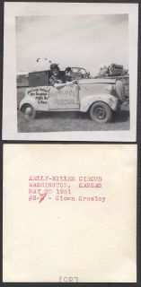 Photo 1939 1942 Crosley Car Kelly Miller Circus Clowns Washington