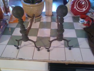 Antique Fireplace Log Holder ENDS ONLYThe grate will need