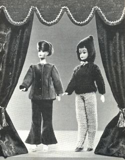 1966 Barbie Ken Teenage Dolls Fashion Patterns Sew Knit Crochet