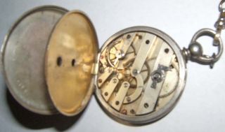 Antique French Bar Pocket Watch 15 Jewels Key Wound Godemar Lode Lot