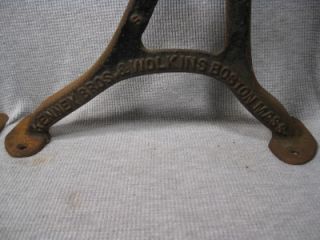 Cast Iron Table Base Legs Kenney Wolkins Machine Age Industrial