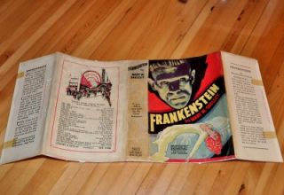 Extremely RARE Original Dust Jacket Frankenstein 1st Photoplay Ed Mary