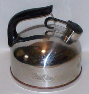 Vintage Tea Kettle Revere Ware Signature Series Copper Stainless C 94