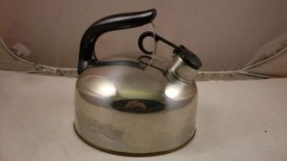 Revere Whistling Tea Kettle Pot Stove Top with Copper Bottom