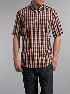 Barbour Short sleeved bright check shirt Navy   