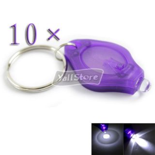 10 × 1 LED Super Bright Mini Flashlight Ring Keychains