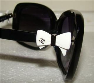 Chanel Black White Bow