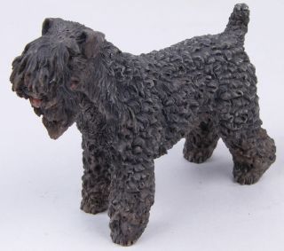 Kerry Blue Terrier Dog Figurine Lifelike Statue Lovely