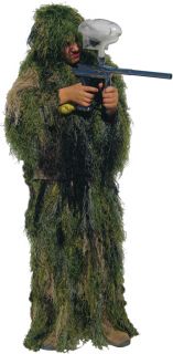 Kids Camouflage Paintball Hunting Ghillie Stealth Suit Woodland Pants