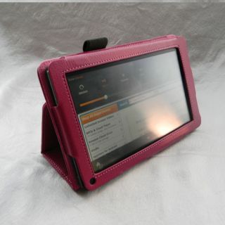 Kindle Fire PU Leather Case Cover Car Charger USB Cable Protector