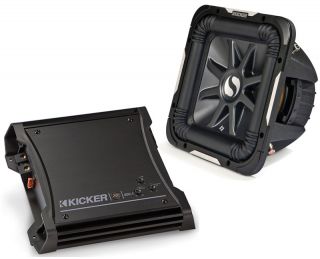 KICKER CAR STEREO 10 SUB 4 OHM S10L7 SUBWOOFER & ZX400.1 AMP WIRE KIT