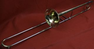 Up for auction is a used King Trombone from 1945.    