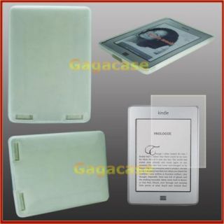 Clear  Kindle Touch (3G WiFi) TPU Gel Case Skin Cover + Screen