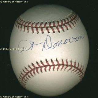 Art Donovan Baseball Signed