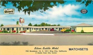 King City California Silver Saddle Motel Postcard