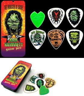   Guitar Pick Collection With Tin Kirk Hammett Dunlop Licensed New