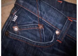 Rock Republic Kiedis in Serpentine Orange Stitch Stretch Jeans 28 $180