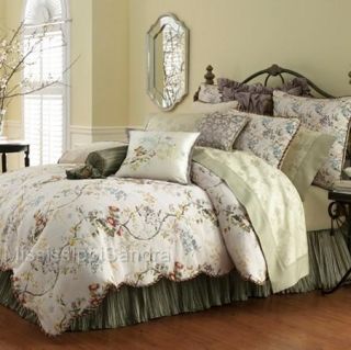 Waterford Kieran Queen Duvet Cover Ivory Embroidered