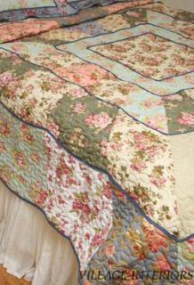 Sale Juliana Romantic Chic Shabby Floral Oversize King Quilt