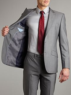 Purple stripe formal suit Grey   
