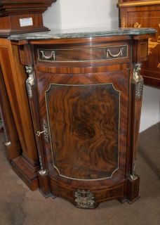 French Empire Corner Cabinet Chest Kingwood