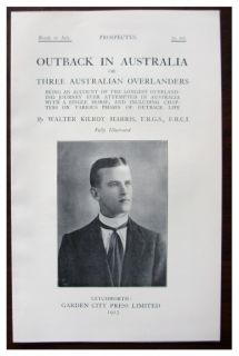 Original Prospectus Outback in Australia Walter Kilroy Harris