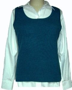 100% CASHMERE Kinross Womens Sleeveless Sweater Vest Tank Top Scoop