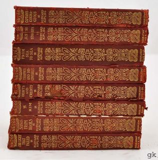 Vintage Rudyard Kipling Books Red Leather Bound