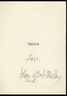 Kim Novak Vintage 1981 Original Signed Handwritten Christmas Card Xmas