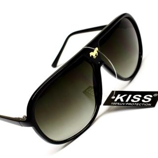 Kiss Aviator Turbo Horse Sunglasses Men Women Black A21