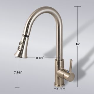 Out Spray Swivel Spout Kitchen Sink Faucet cUPC NSF Brushed Nickel New