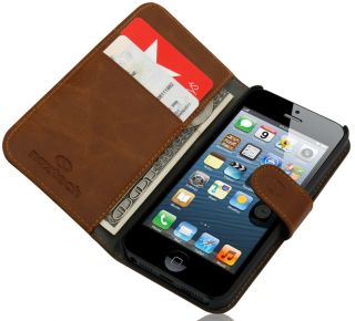 Naztech Brown Klass Case Wallet ID Credit Card Slot Pouch for Apple