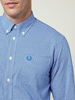 Fred Perry Long sleeved gingham shirt Blue   