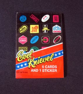 1974 Evel Knievel Cello Sticker Pack