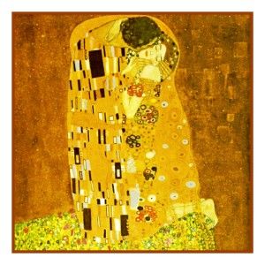 Symbolist Gustav Klimt The Kiss Counted Cross Stitch Chart