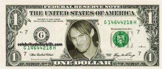 Red Hot Chili Peppers Set 5 Celebrity Dollar Bill Uncirculated Mint US