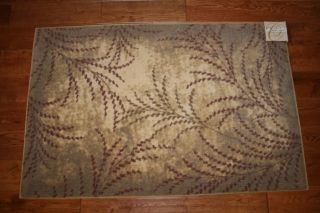 3x4 Kitchen Rug Washable Mat Rugs Leaves Branches Beige