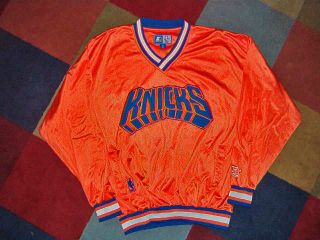 New York Knicks Warmup Pullover Jersey Jacket Shirt Med
