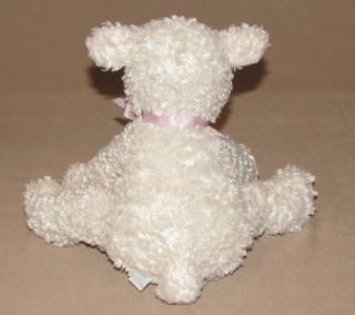 Koala Baby Cream Lamb Sheep Pink Satin Bow Plush Stuffed Small Baby