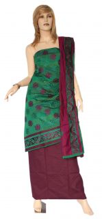 Premium Resham Work Kora Silk Salwar Kameez Suit Dress Material