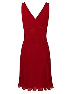 Alexon Deep red chiffon plisse dress Red   