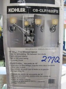 Kohler CB CLR1620FS 16 Mirrored Single Door Aluminum Medicine