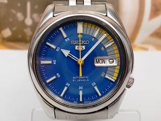 Seiko 5 Day Date Automatic Mens Watch 7S26 01V0 Blue