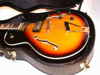 Kona Jazz Electric Guitar Maple Top Tolex Case New