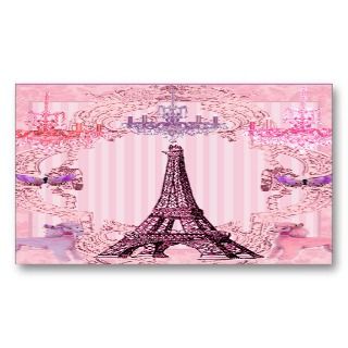 Parisian Poodles and Eiffel Tower Business Cards