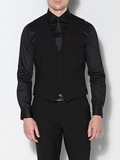 Kenneth Cole Ultra black three piece suit waistcoat Black   